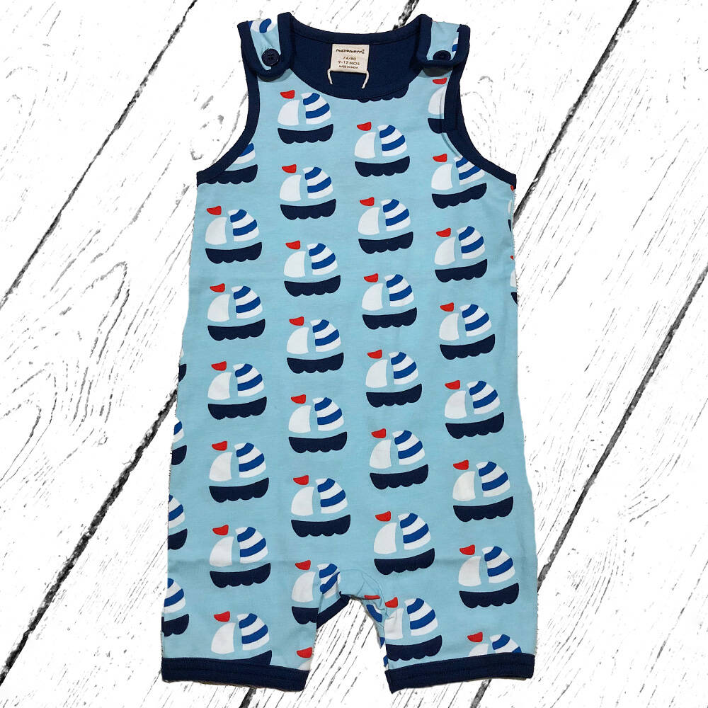 Maxomorra Trägeranzug Playsuit Short SAILBOAT