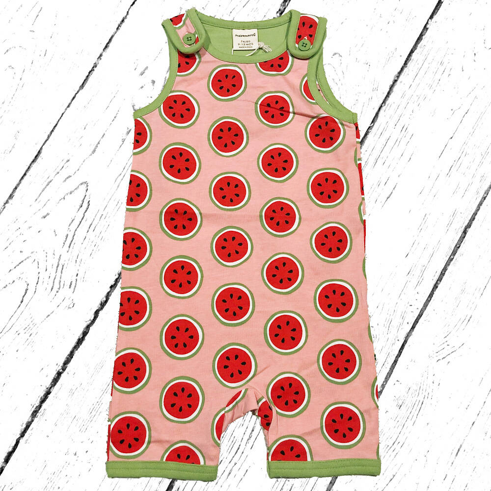 Maxomorra Trägeranzug Playsuit Short WATERMELON