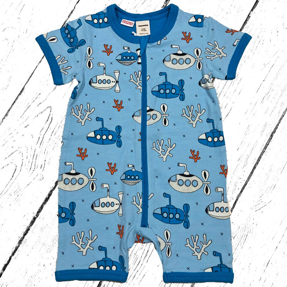 Meyadey by Maxomorra Sommer Overall Rompersuit SUBMARINE WATERS