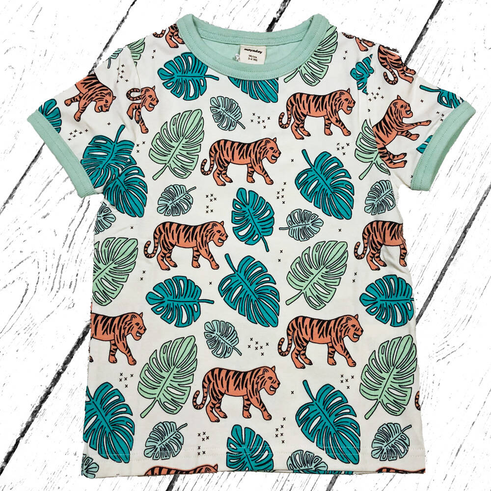 Meyadey by Maxomorra T-Shirt Top SS TIGER JUNGLE