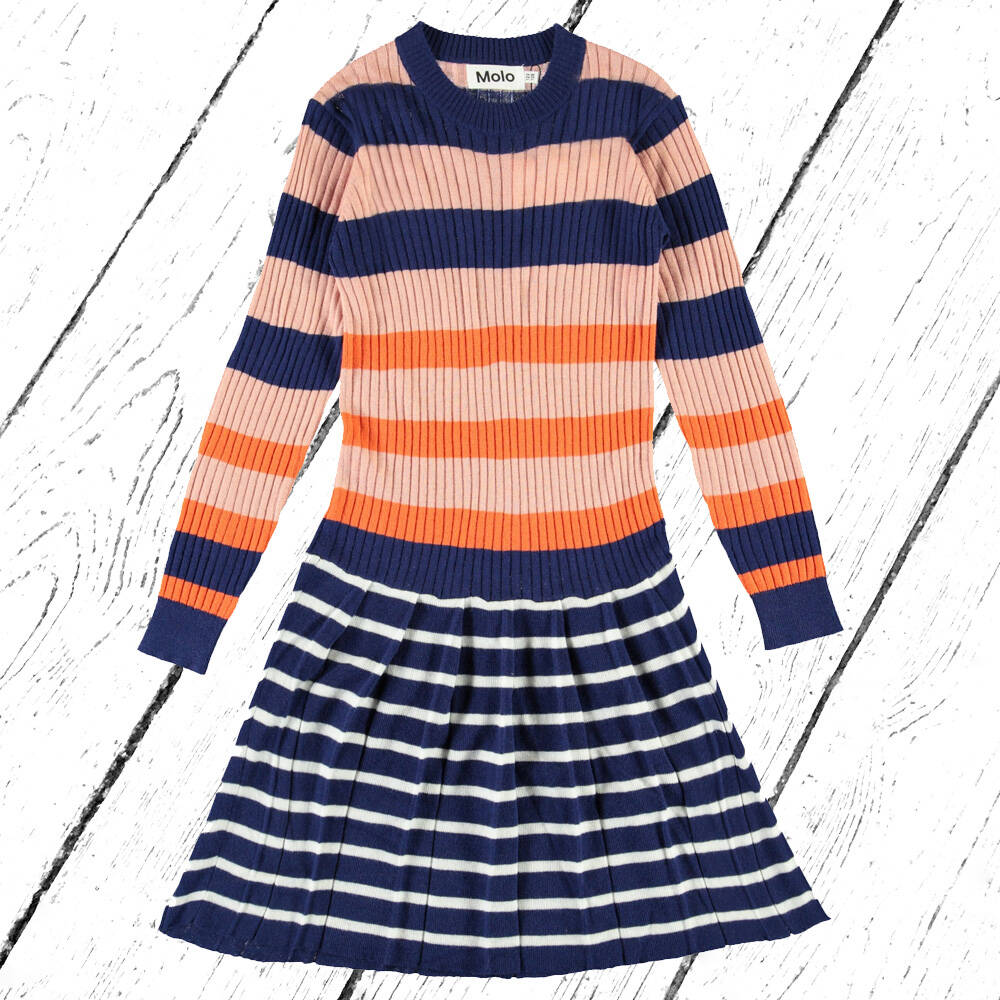 Molo Strick Kleid Carlin Faded Stripe