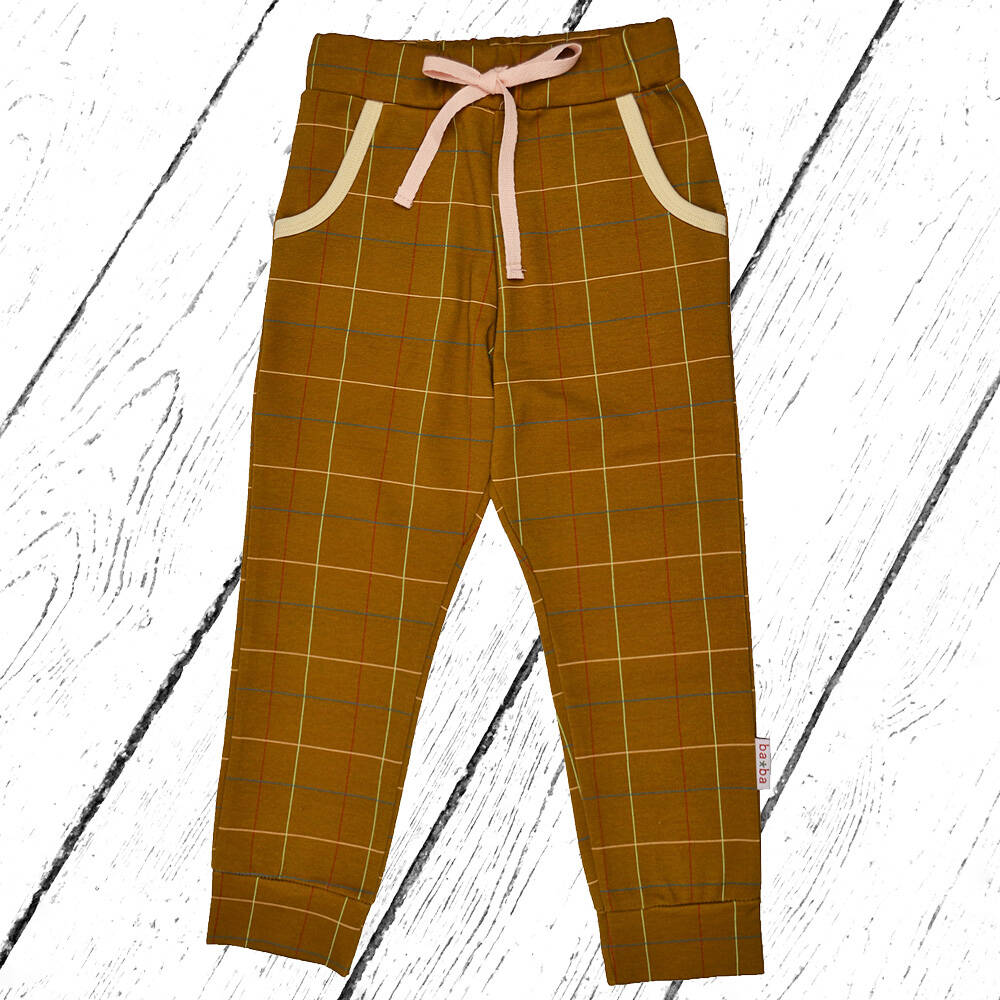 Baba Babywear Hose Pants Checked Mustard