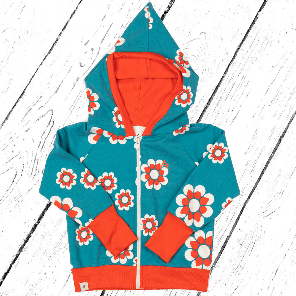 Albababy Jacke Alltime Zipper Hood Biscay Bay Flower Heaven