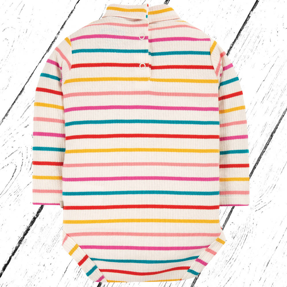 Frugi Poppy Roll Neck Body Ginger Rainbow Breton