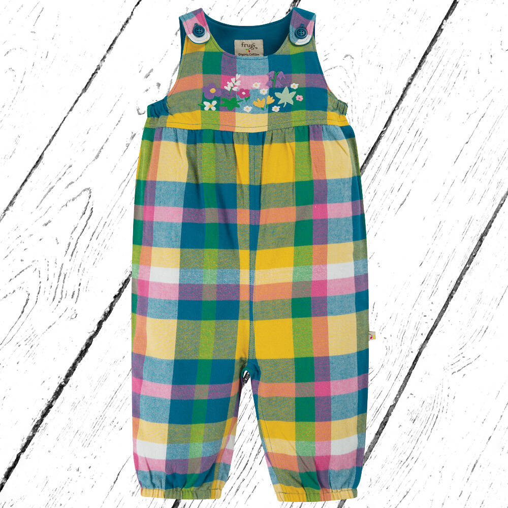 Frugi Latzhose Cleo Check Dungaree Bumble Bee Check