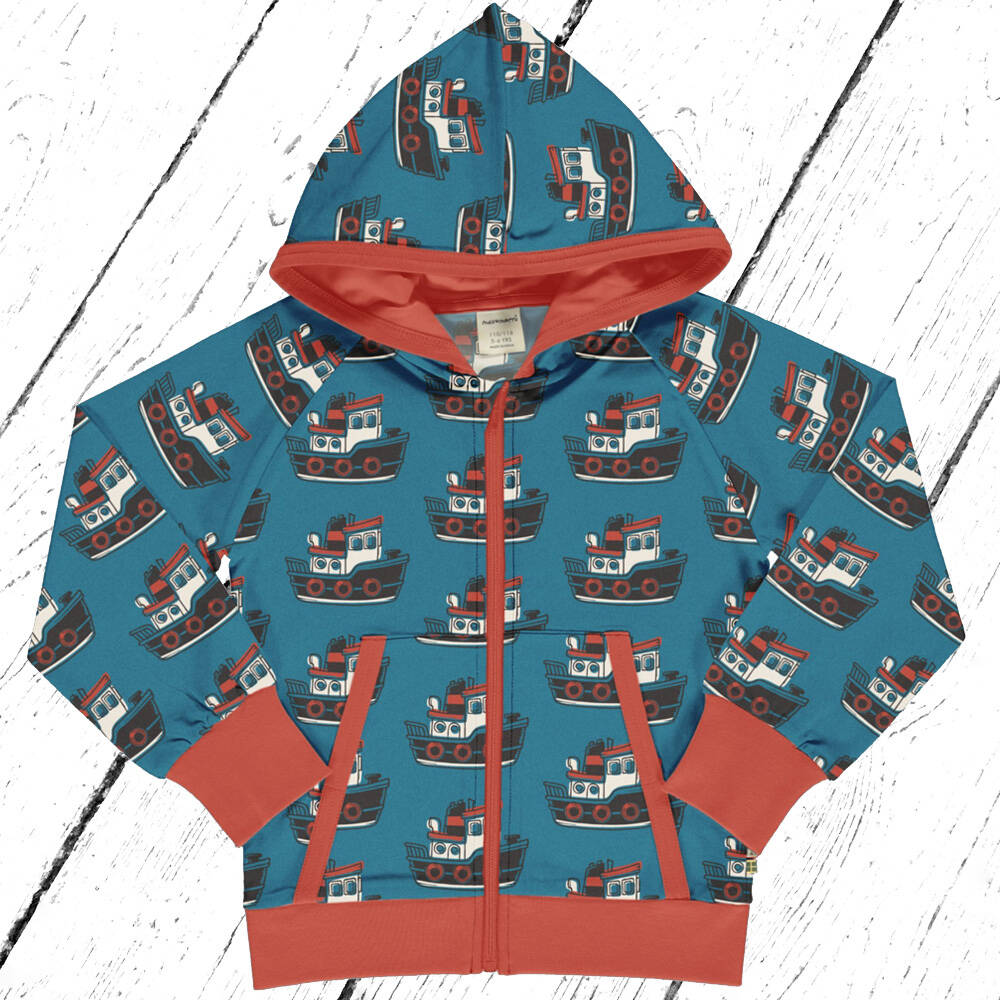 Maxomorra Kapuzenjacke Cardigan Hood Sweat TUGBOAT