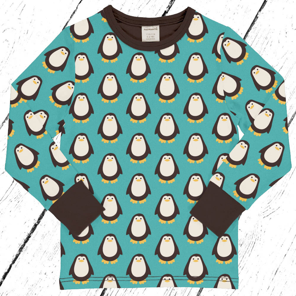 Maxomorra Shirt Top LS PENGUIN