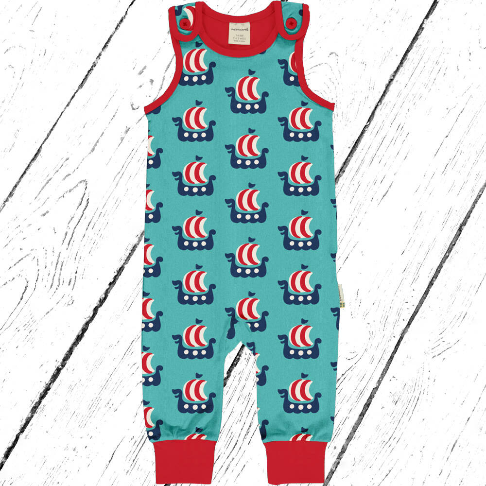 Maxomorra Trägeranzug Playsuit VIKING SHIP