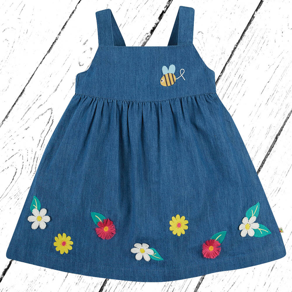 Frugi Kleid Hallie Linen Dress India Ink Flowers