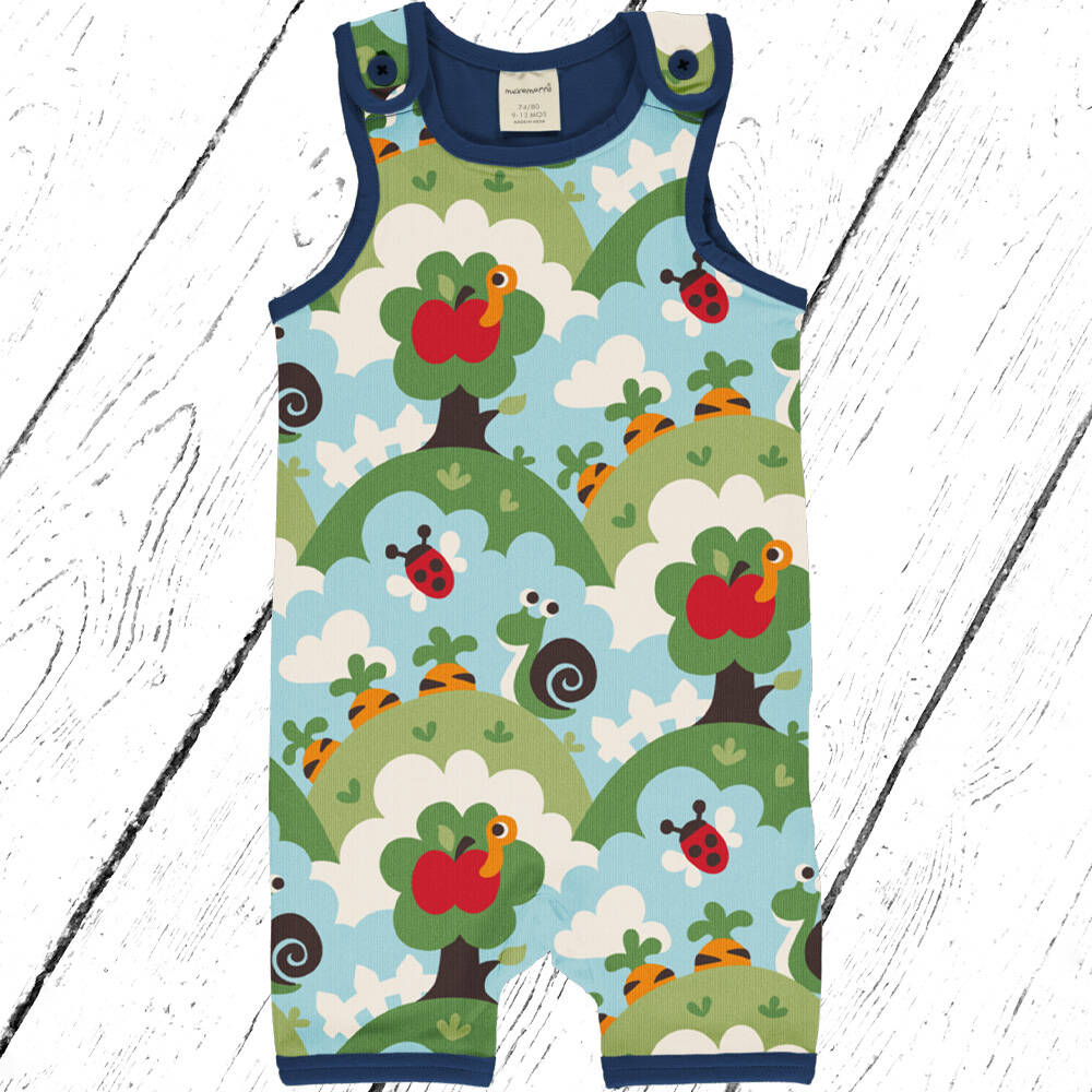 Maxomorra Trägeranzug Playsuit Short GARDEN