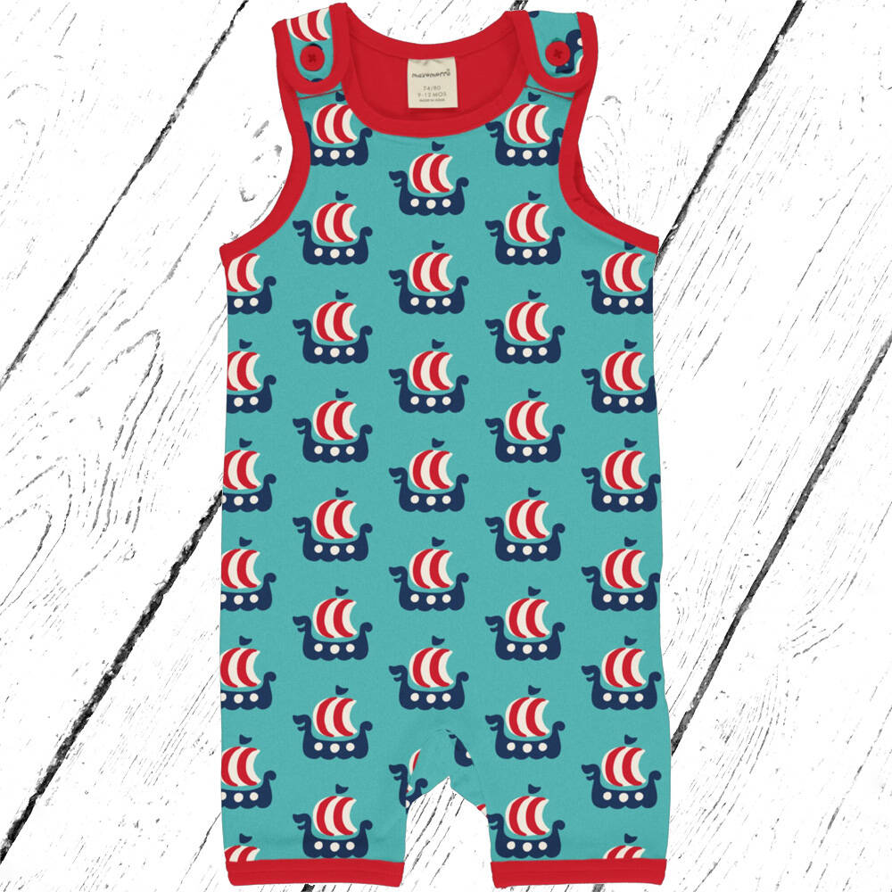 Maxomorra Trägeranzug Playsuit Short VIKING SHIP