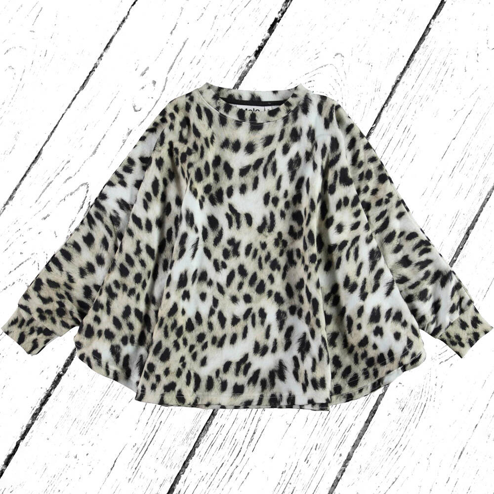 Molo Poncho Cape Marcella Snowy Leo Fur