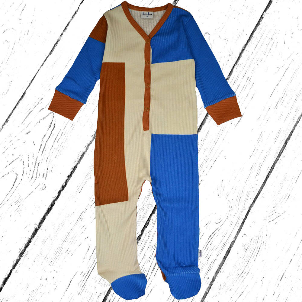 Baba Kidswear Overall Footed Bodysuit Colorblock