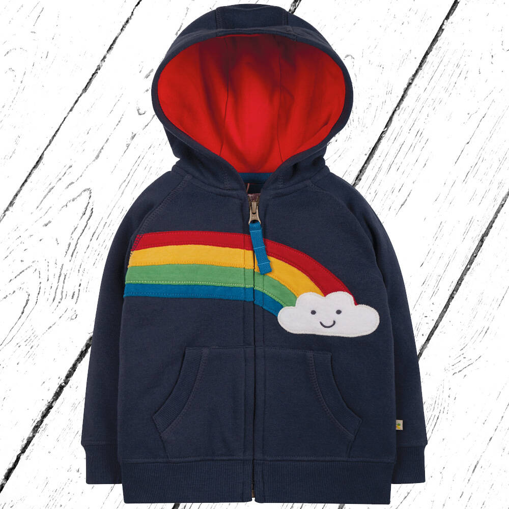 Frugi Sweatshirtjacke Hayle Hoody Indigo Rainbow