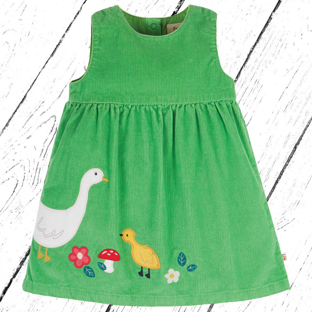 Frugi Kleid Lily Cord Dress Fjord Green Duck