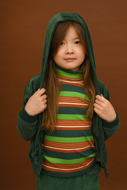 Lily Balou Ripp Shirt Emiel Turtleneck Green Stripes