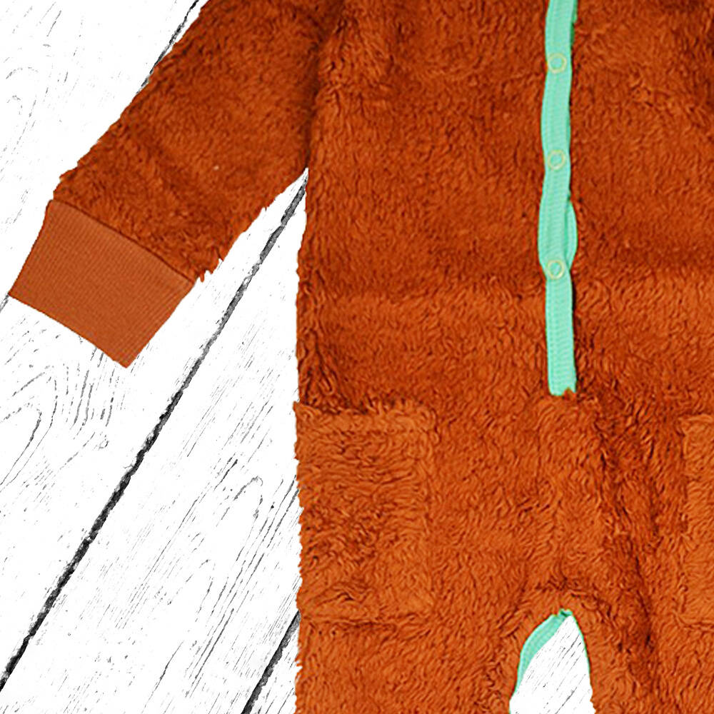 Baba Kidswear Overall Bodysuit Pluche Brown