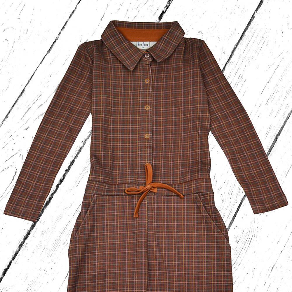 Baba Kidswear Overall Aster Jumpsuit Brown Check