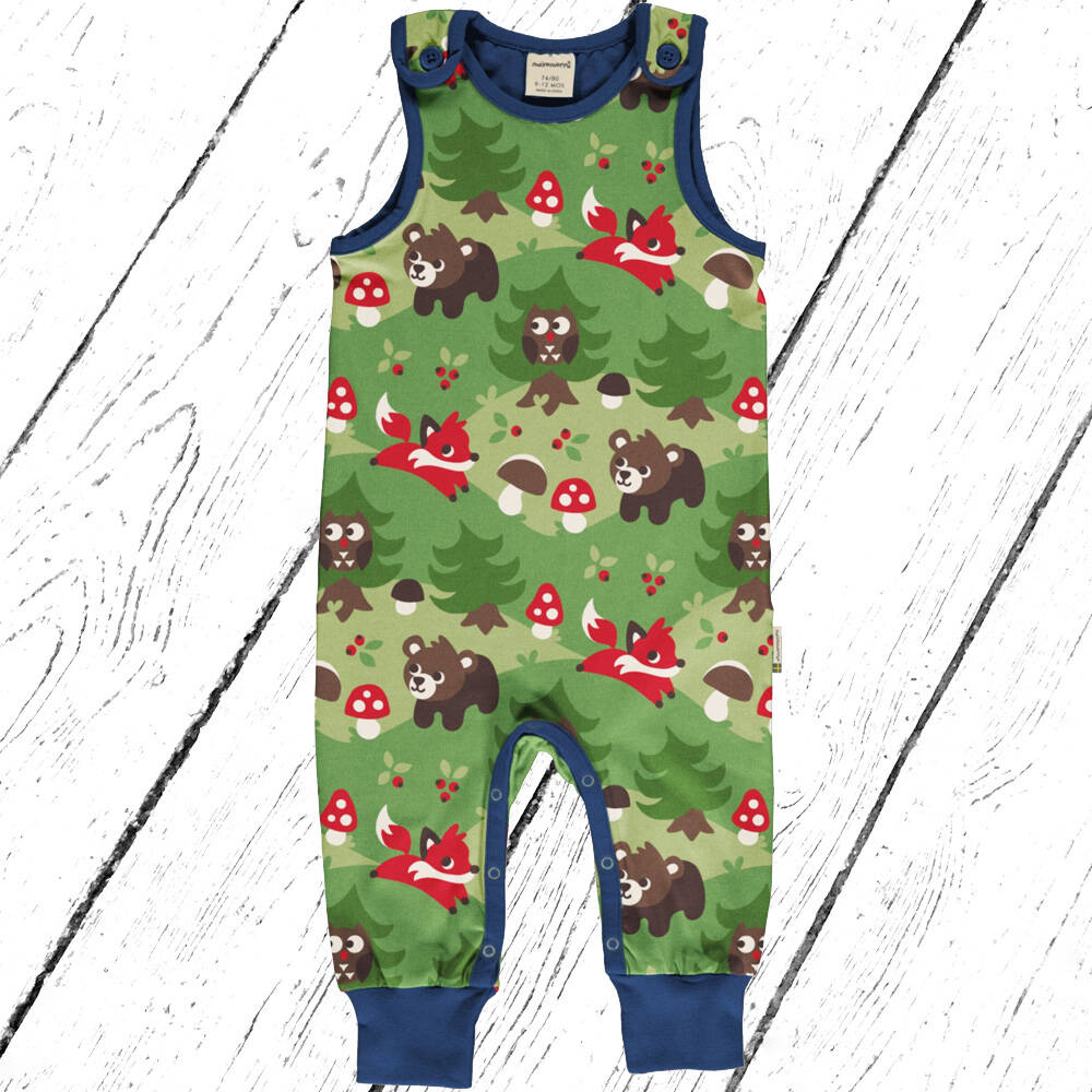 Maxomorra Trägeranzug Playsuit FOREST