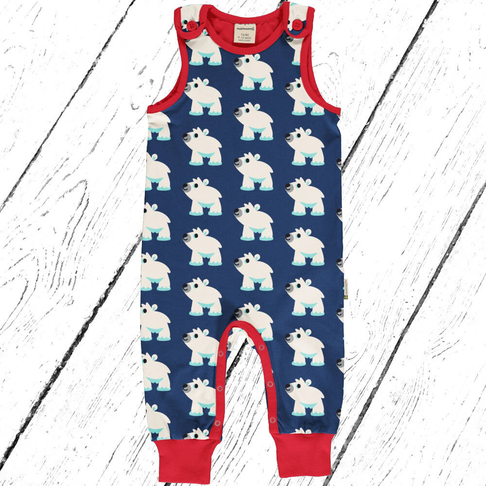 Maxomorra Trägeranzug Playsuit POLAR BEAR