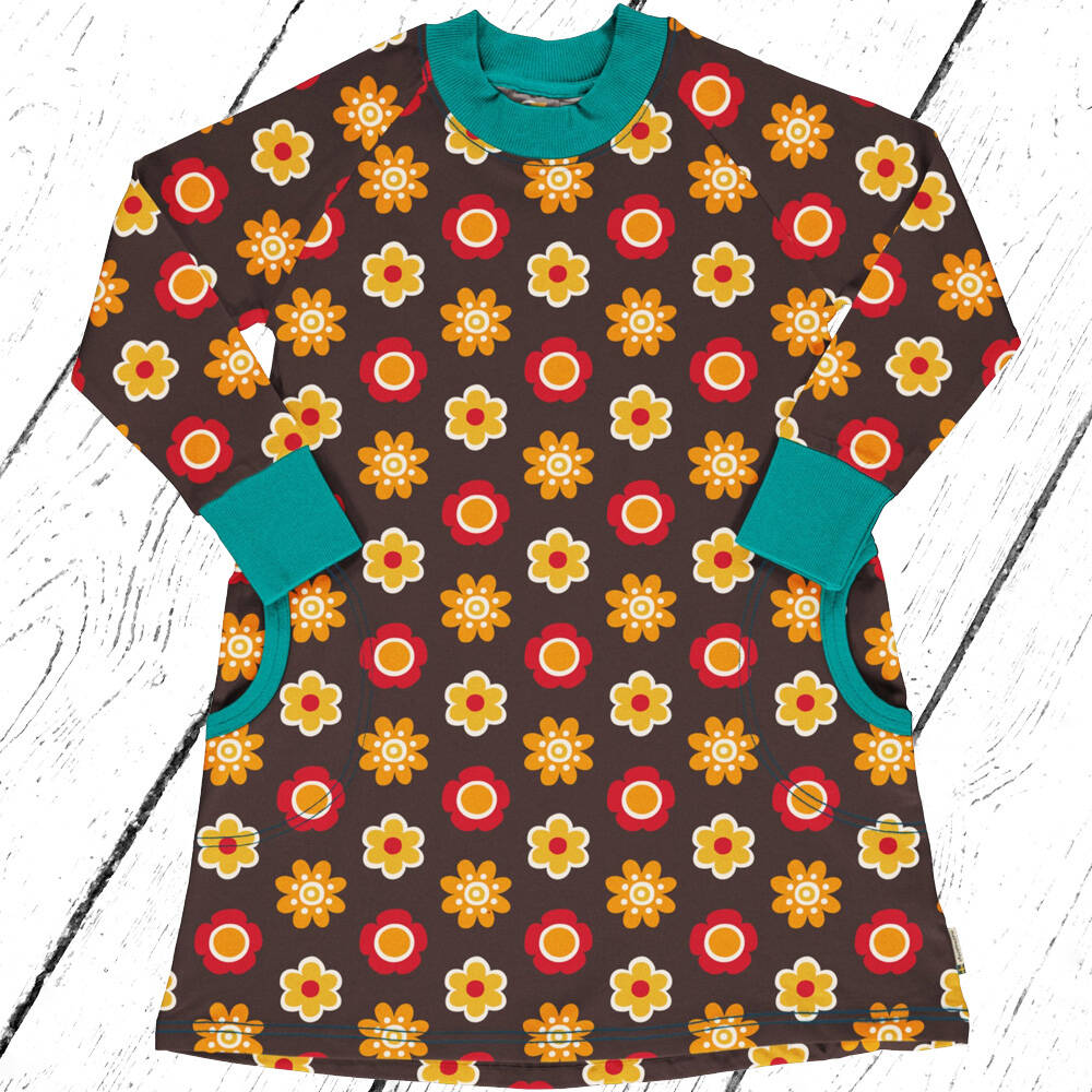 Maxomorra Kleid Dress Sweat FLOWER
