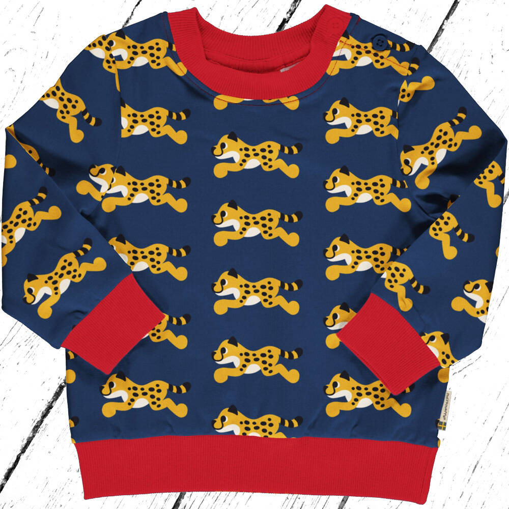 Maxomorra Sweatshirt Button CHEETAH