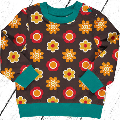 Maxomorra Sweatshirt Button FLOWER