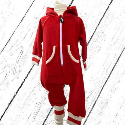 DucKsday Overall Fleece Suit Red White