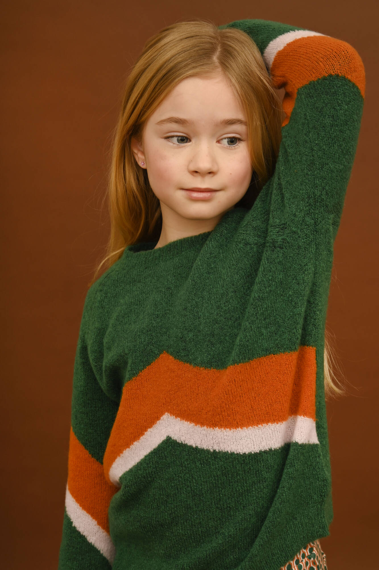 Lily Balou Strickpulli Mira Colourblock Jumper Evergreen