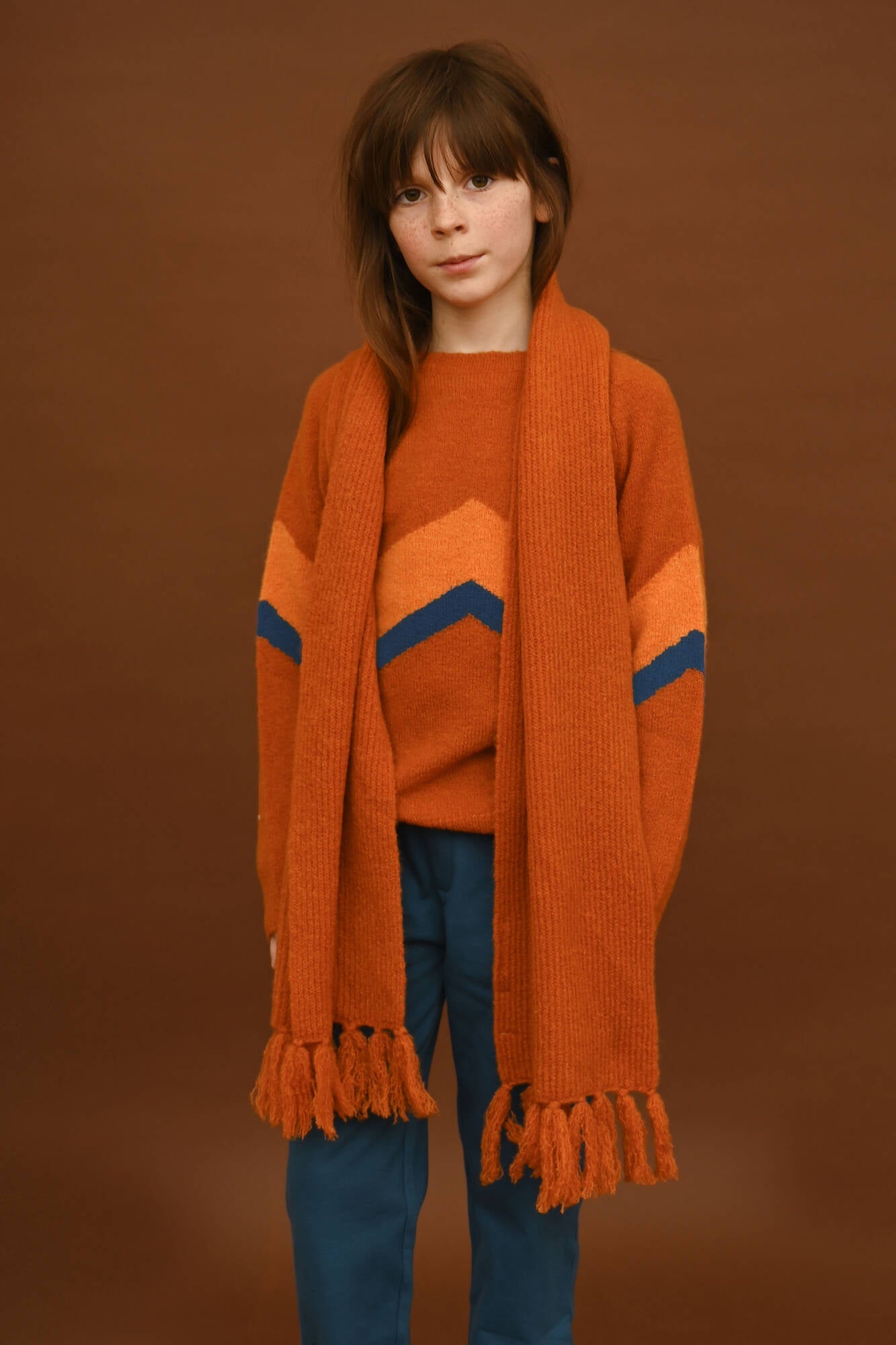 Lily Balou Strickpulli Mira Colourblock Jumper Rust