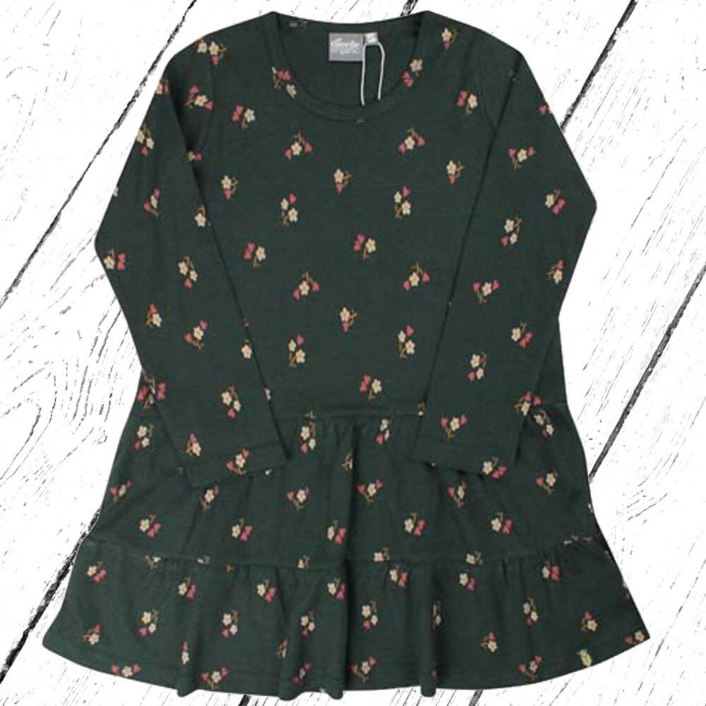 Danefae Kleid Organic Miva Dress Black Green MINIFLOWERS