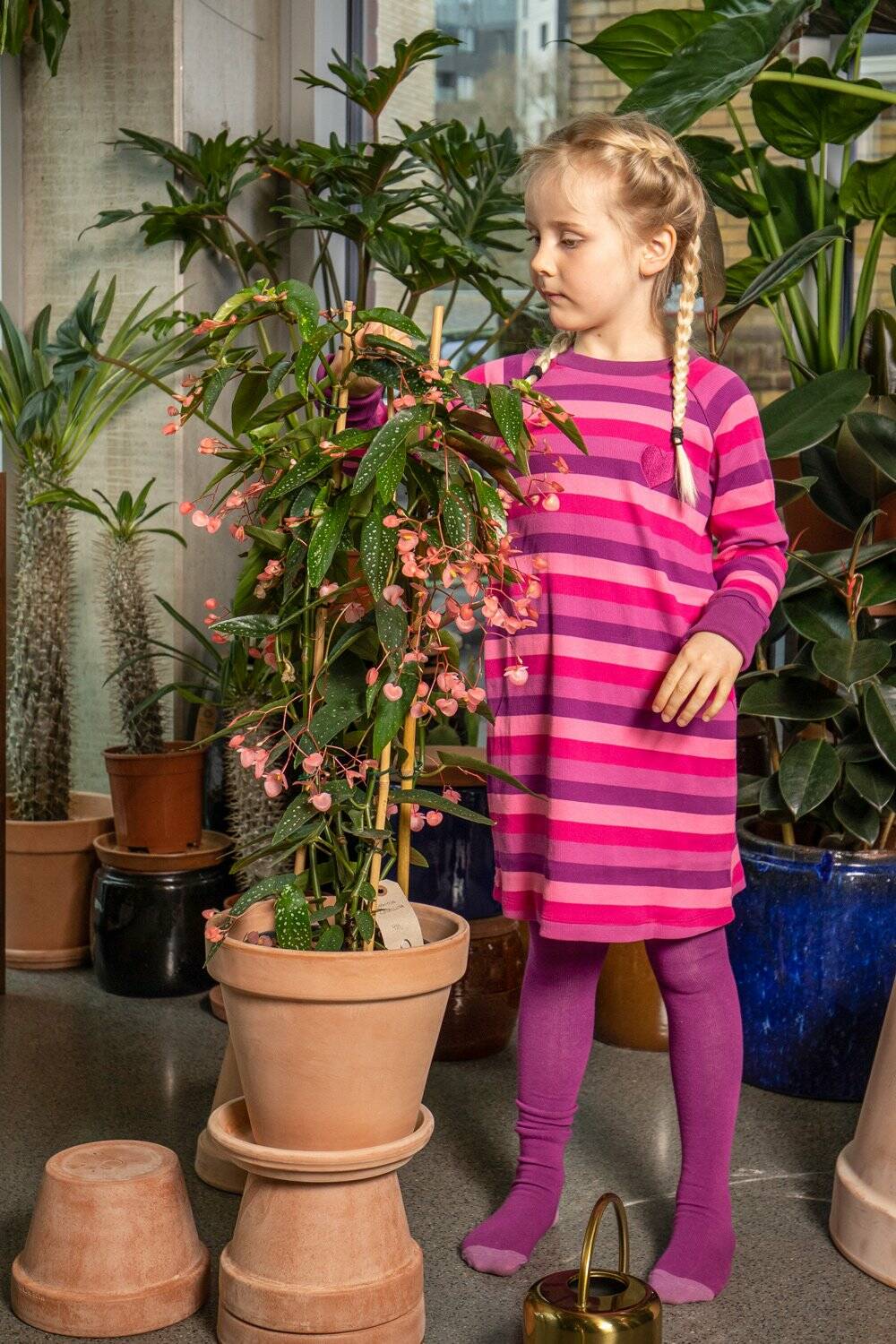 Albababy Kleid Everyday School Dress Very Berry Big Stripes