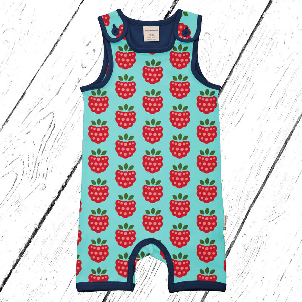 Maxomorra Trägeranzug Playsuit Short RASPBERRY