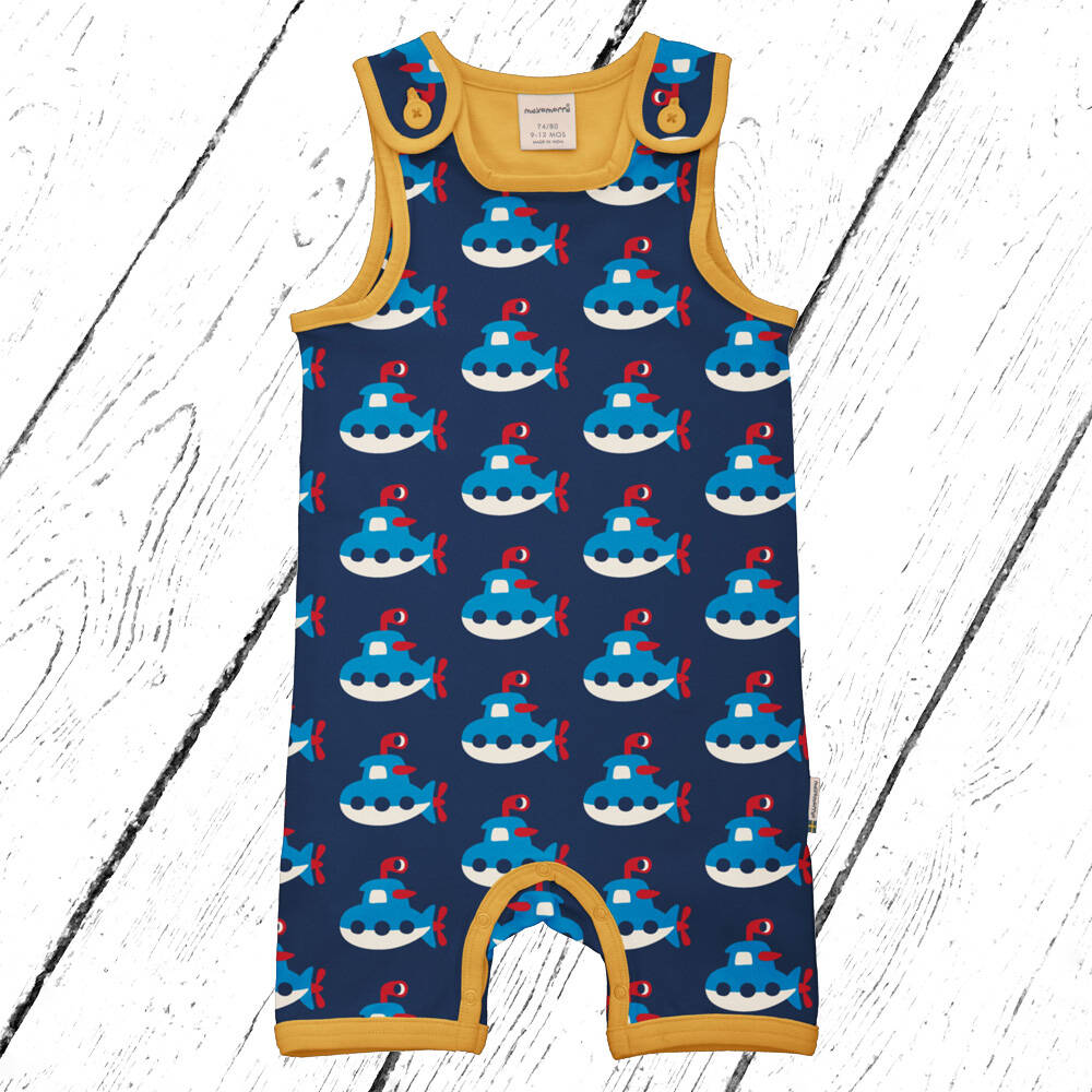 Maxomorra Trägeranzug Playsuit Short SUBMARINE