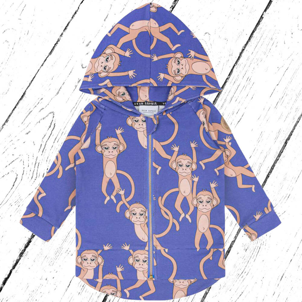 Dear Sophie Sweatjacke Hoodie MONKEY Blue