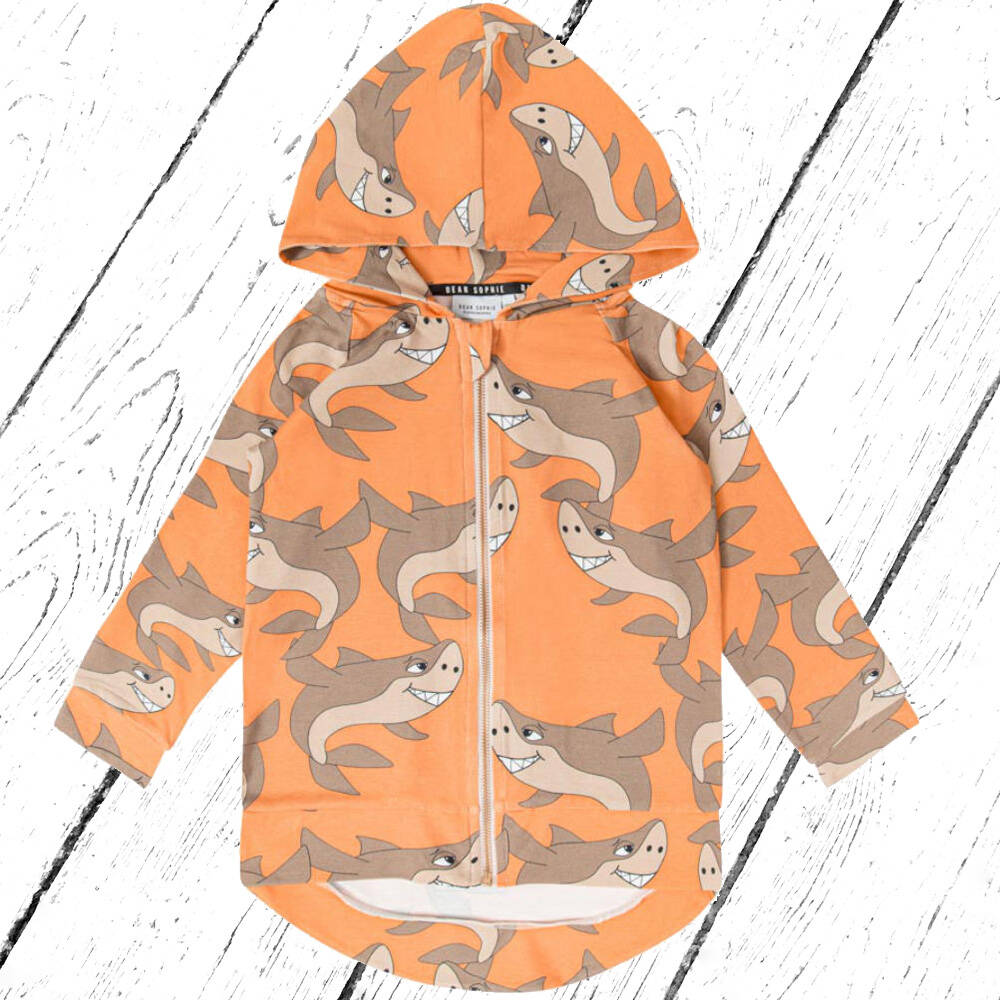 Dear Sophie Sweatjacke Hoodie Shark Orange