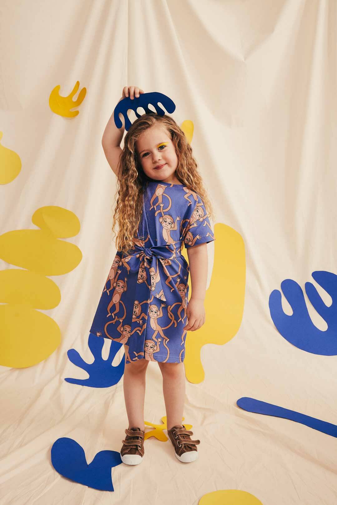 Dear Sophie Kleid Dress MONKEY Blue Bow Tunic