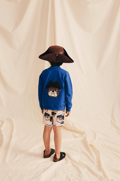 Dear Sophie Sweatjacke Bomber Jacket DOG THE PIRATE Cobalt