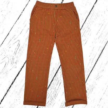 Baba Kidswear Hose Pant Jacquard Playful Lines Brown