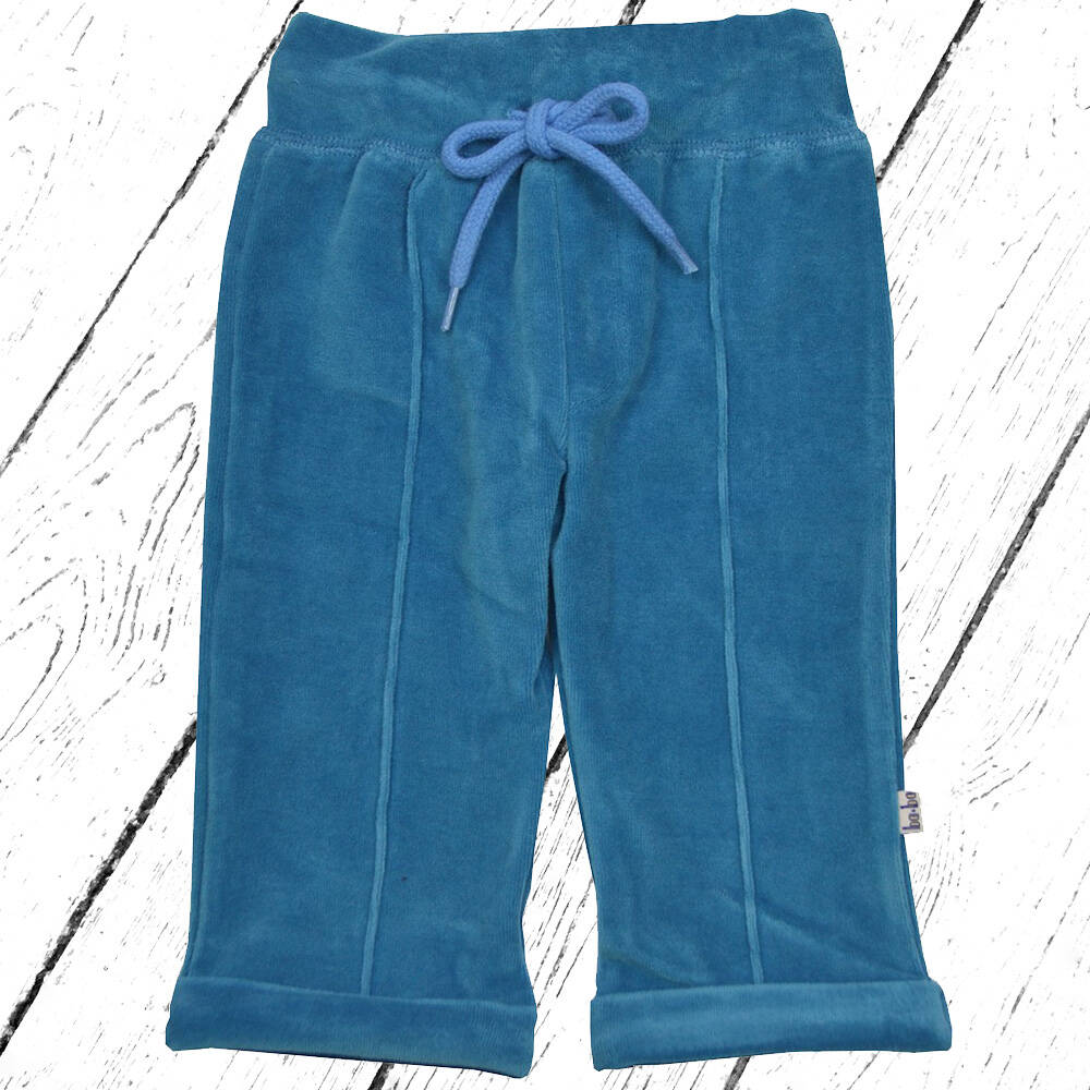 Baba Kidswear Hose Cisse Pant Velvet Velour Niagara Blue