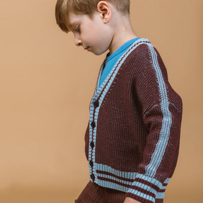 Baba Kidswear Strickjacke Enio Cardigan Rum Raisin