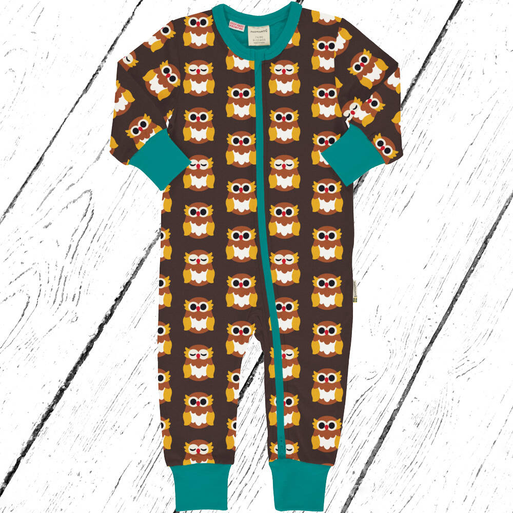 Maxomorra Overall Rompersuit NORDIC OWL