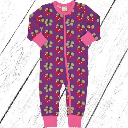 Maxomorra Overall Rompersuit ARCTIC BERRY