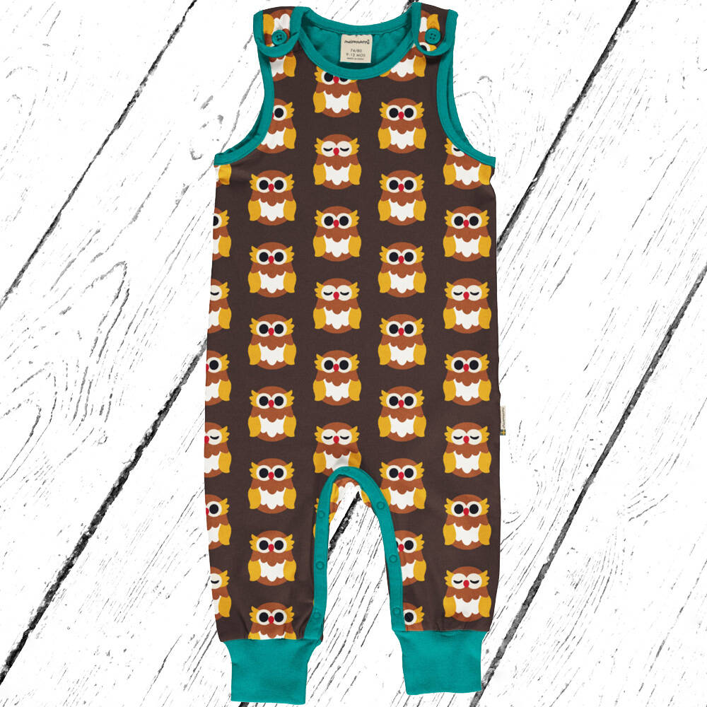 Maxomorra Trägeranzug Playsuit NORDIC OWL