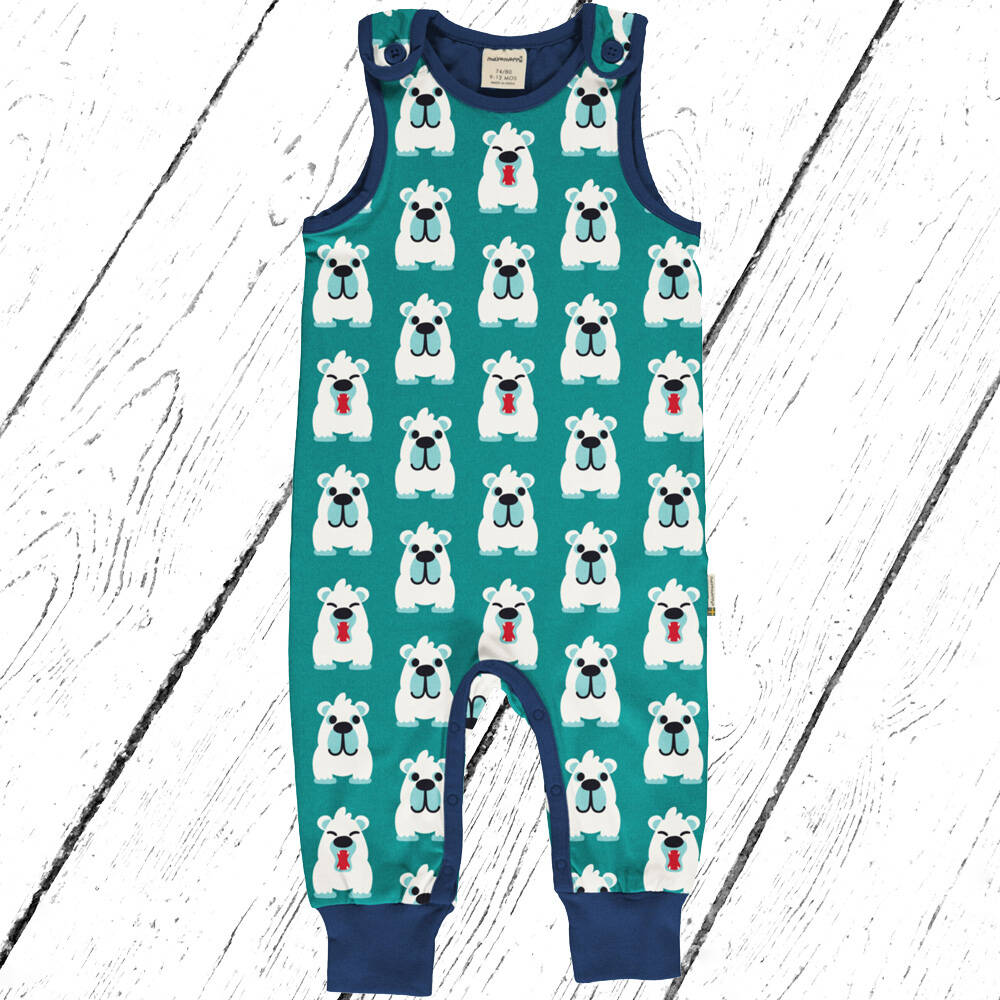 Maxomorra Trägeranzug Playsuit ARCTIC BEAR