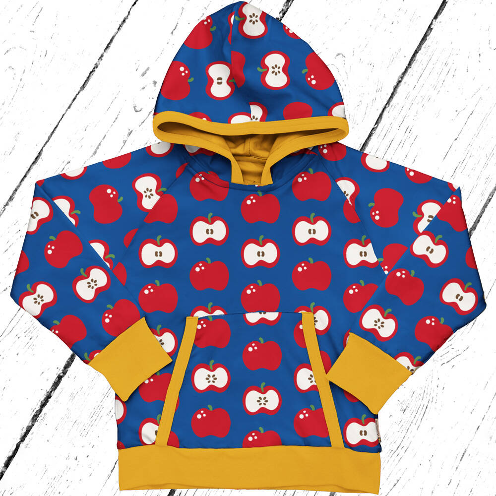 Maxomorra Lined Hoodie FARM APPLE