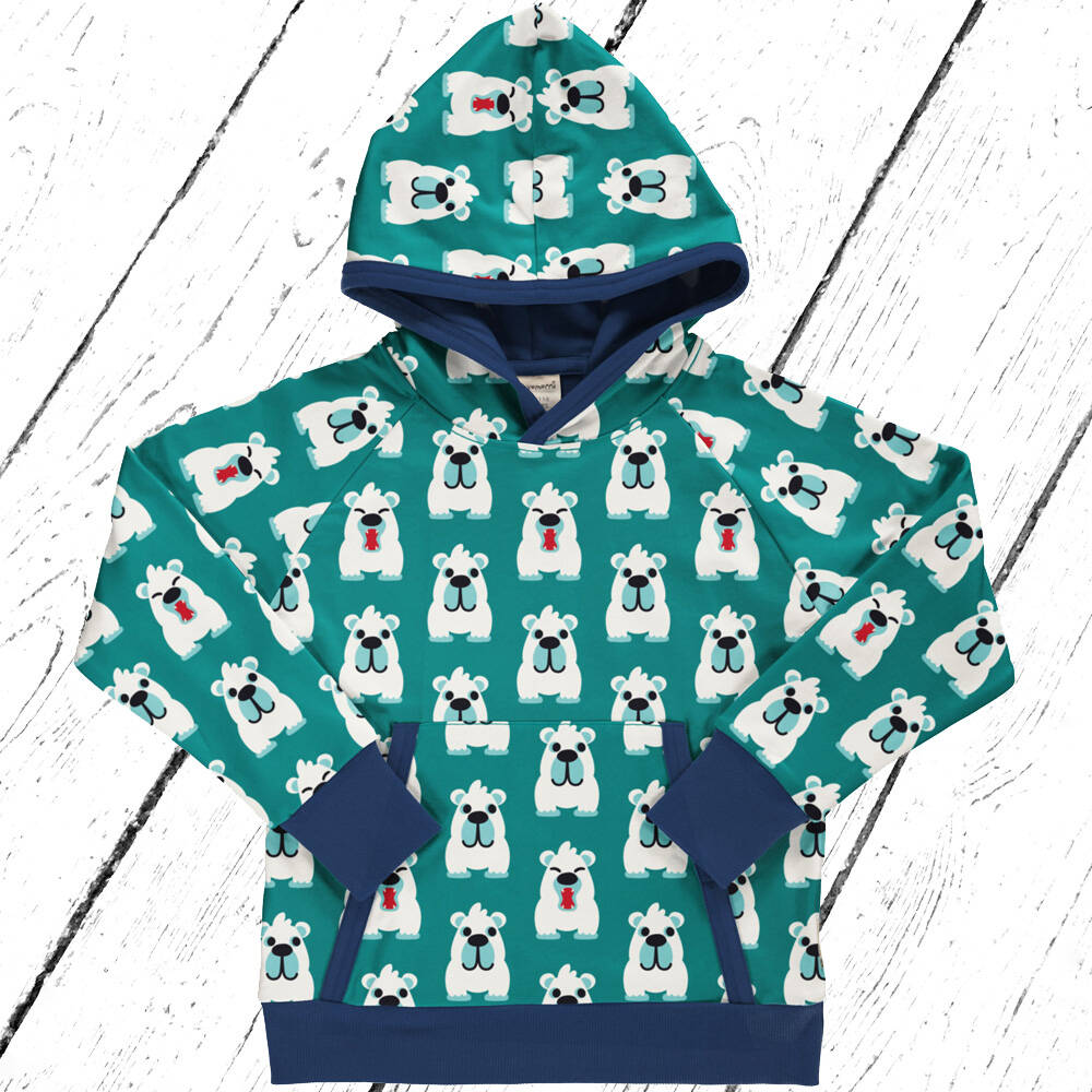 Maxomorra Lined Hoodie ARCTIC BEAR