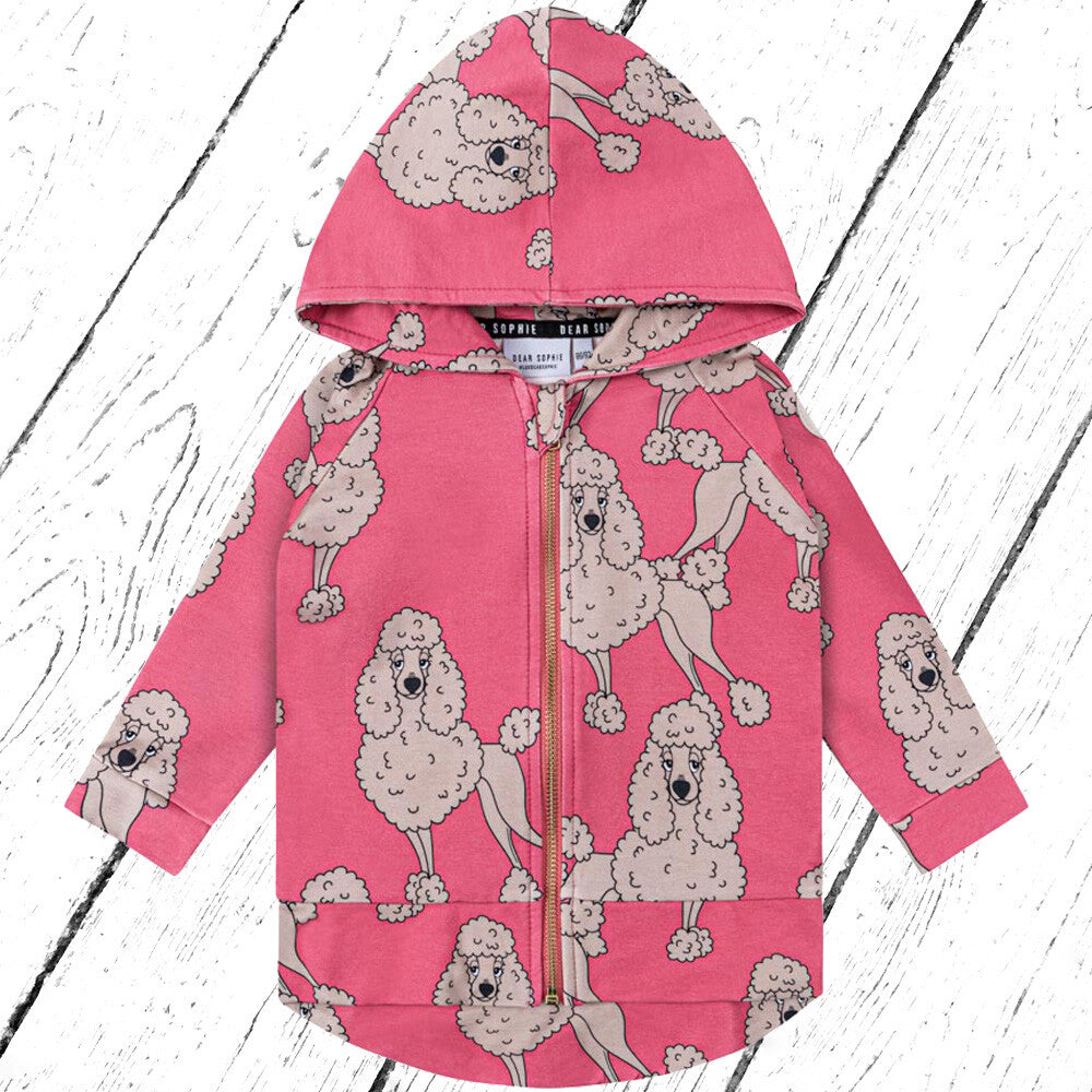 Dear Sophie Sweatjacke Hoodie POODLE PINK