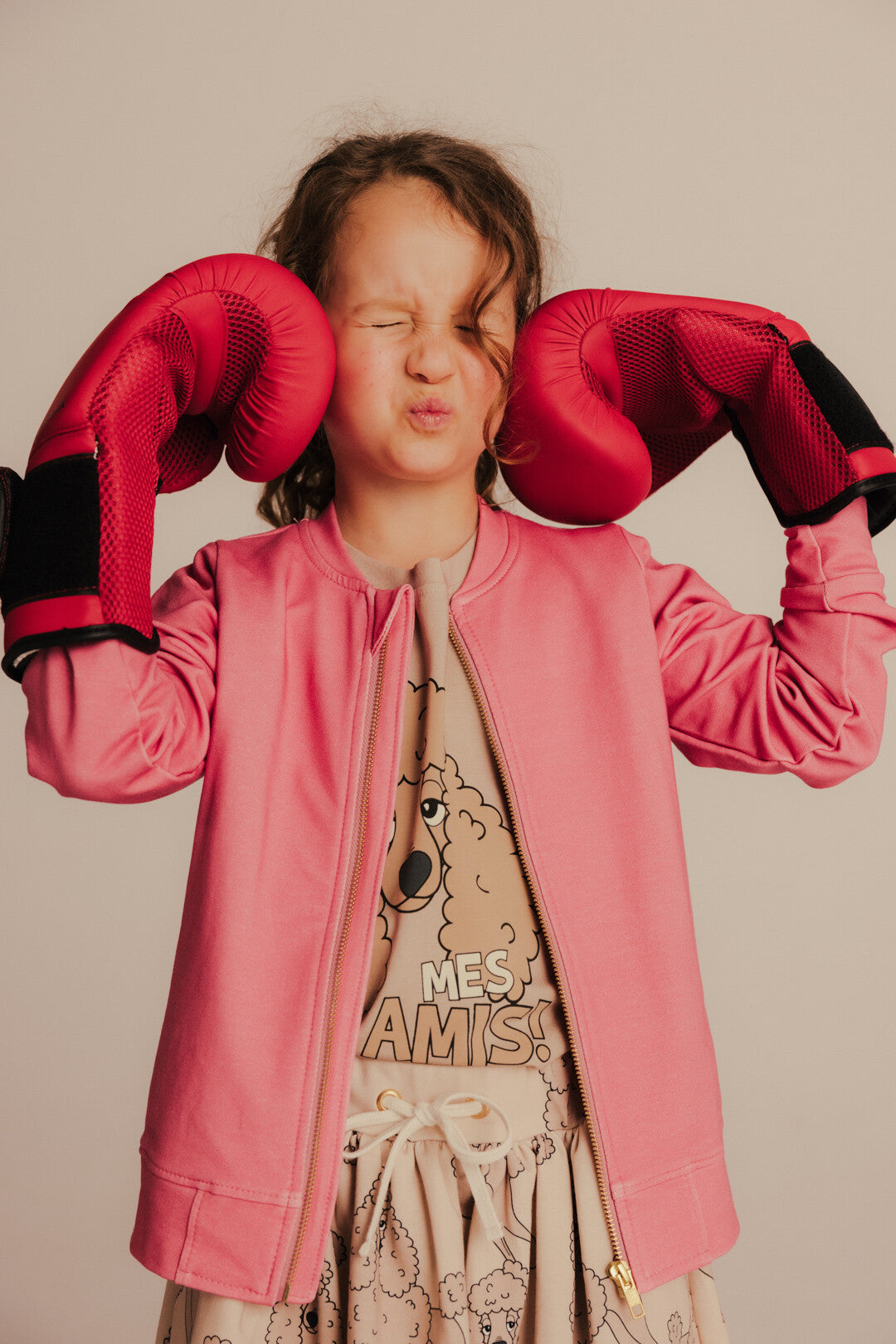 Dear Sophie Sweatjacke Bomber Jacket Poodle Pink