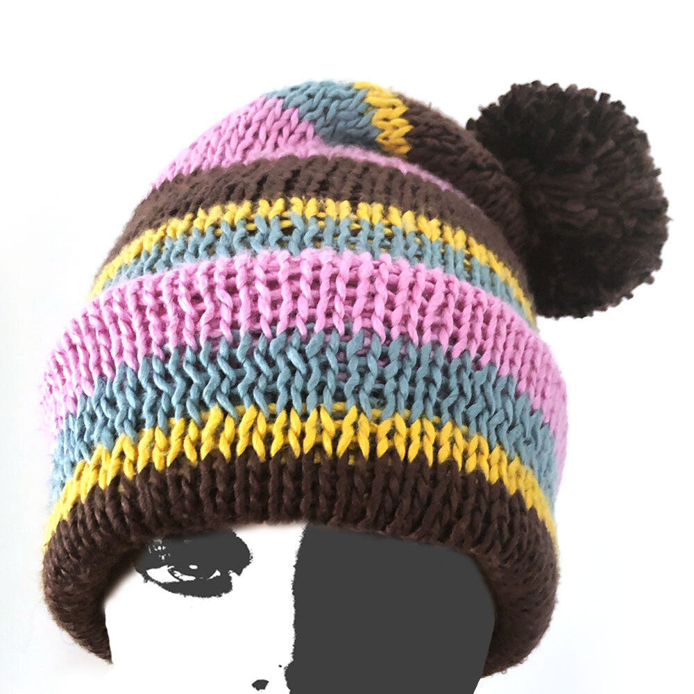 Mia Mohnstreusel Seide Strickmütze